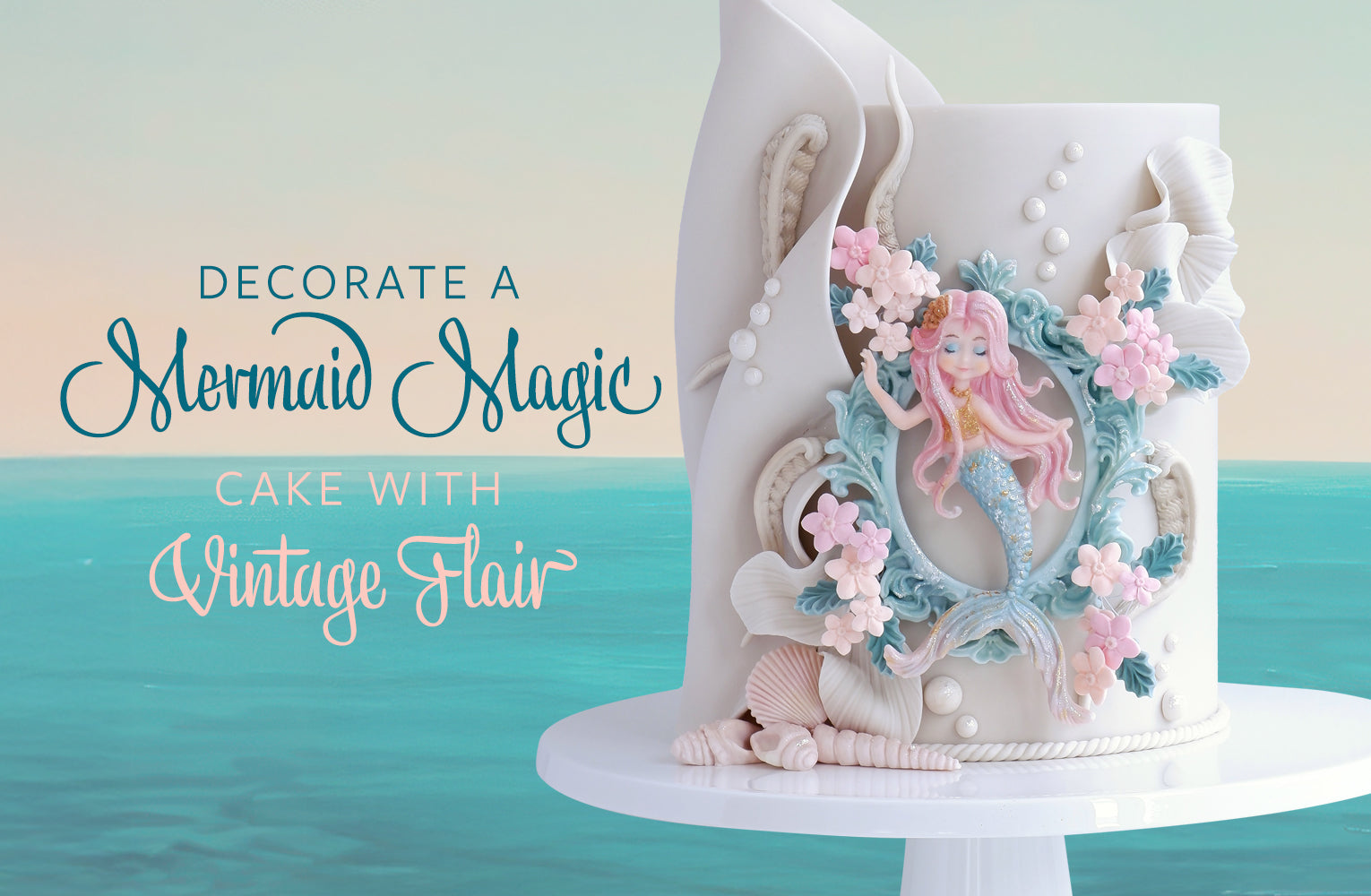 Vintage Flair Meets Ocean Magic: Mermaid Cake Decorating with Silicone Moulds
