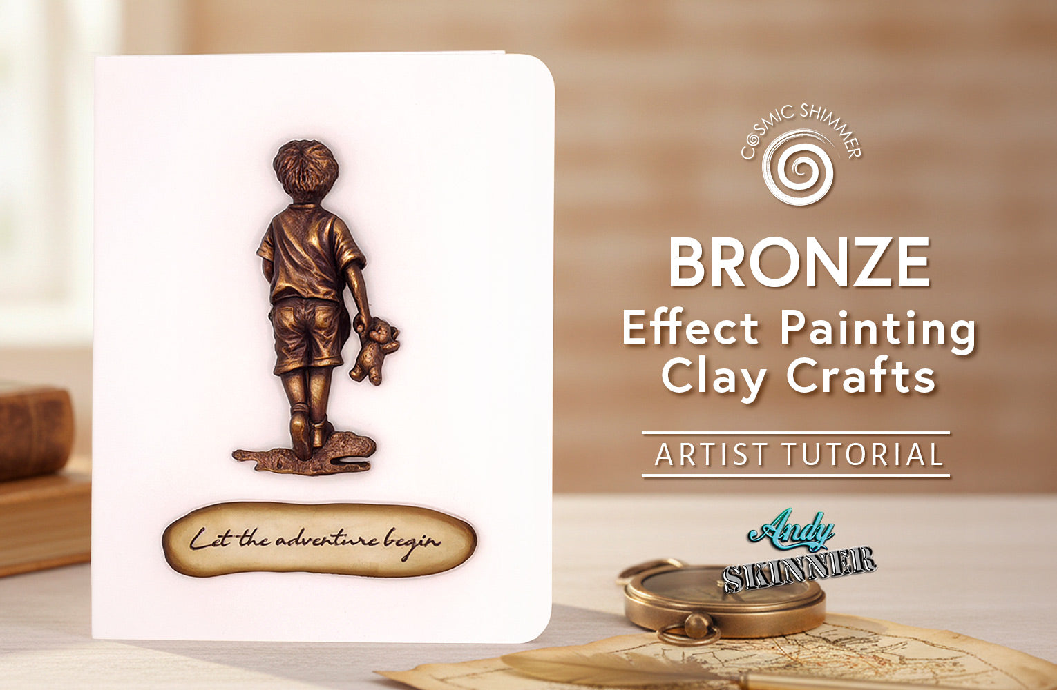 'Let the Adventure Begin' Bronze-Effect Clay Cast with Andy Skinner