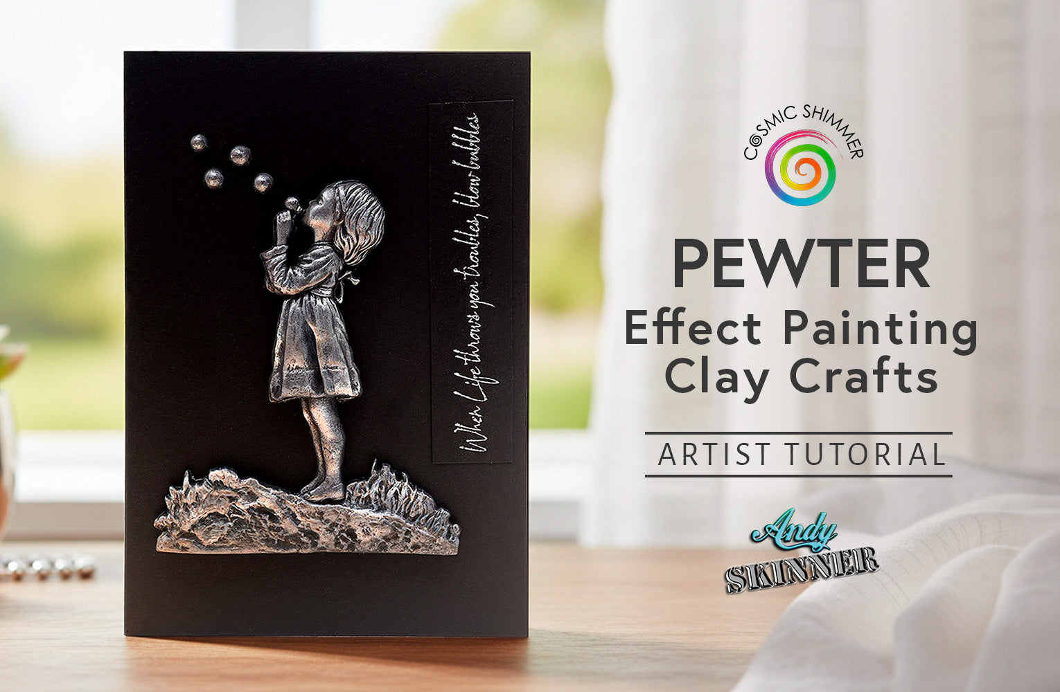 'Blowing Bubbles' Metallic Dry Brush Pewter Effect | Clay Crafts Tutorial with Andy Skinner