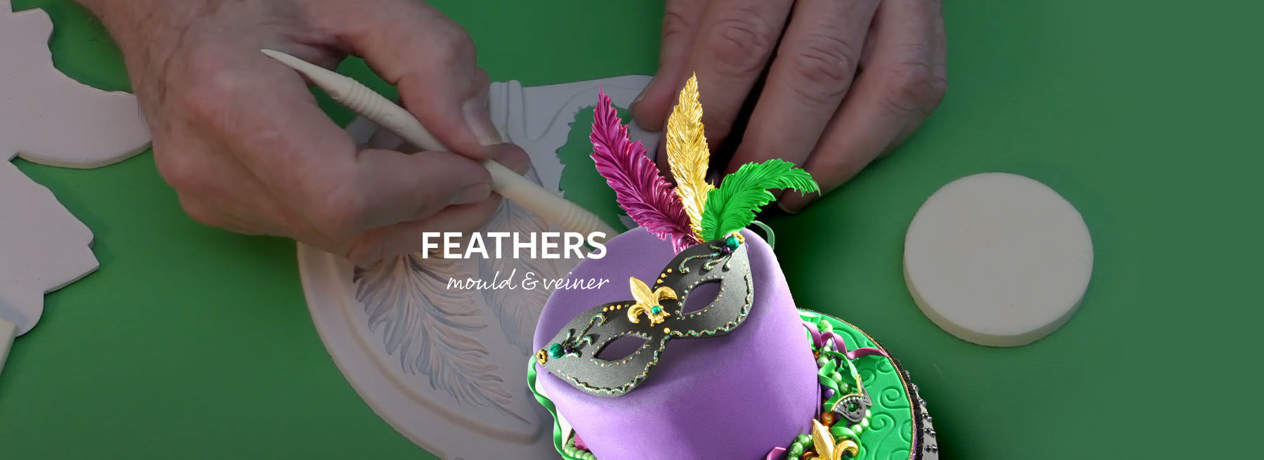 Wired feathers for cakes or crafts with Chef Nicholas Lodge