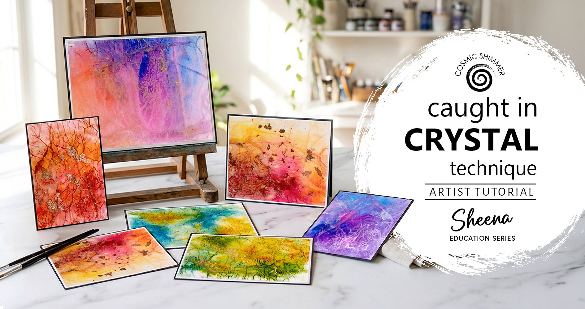 Caught In Crystal Backgrounds Technique with Sheena