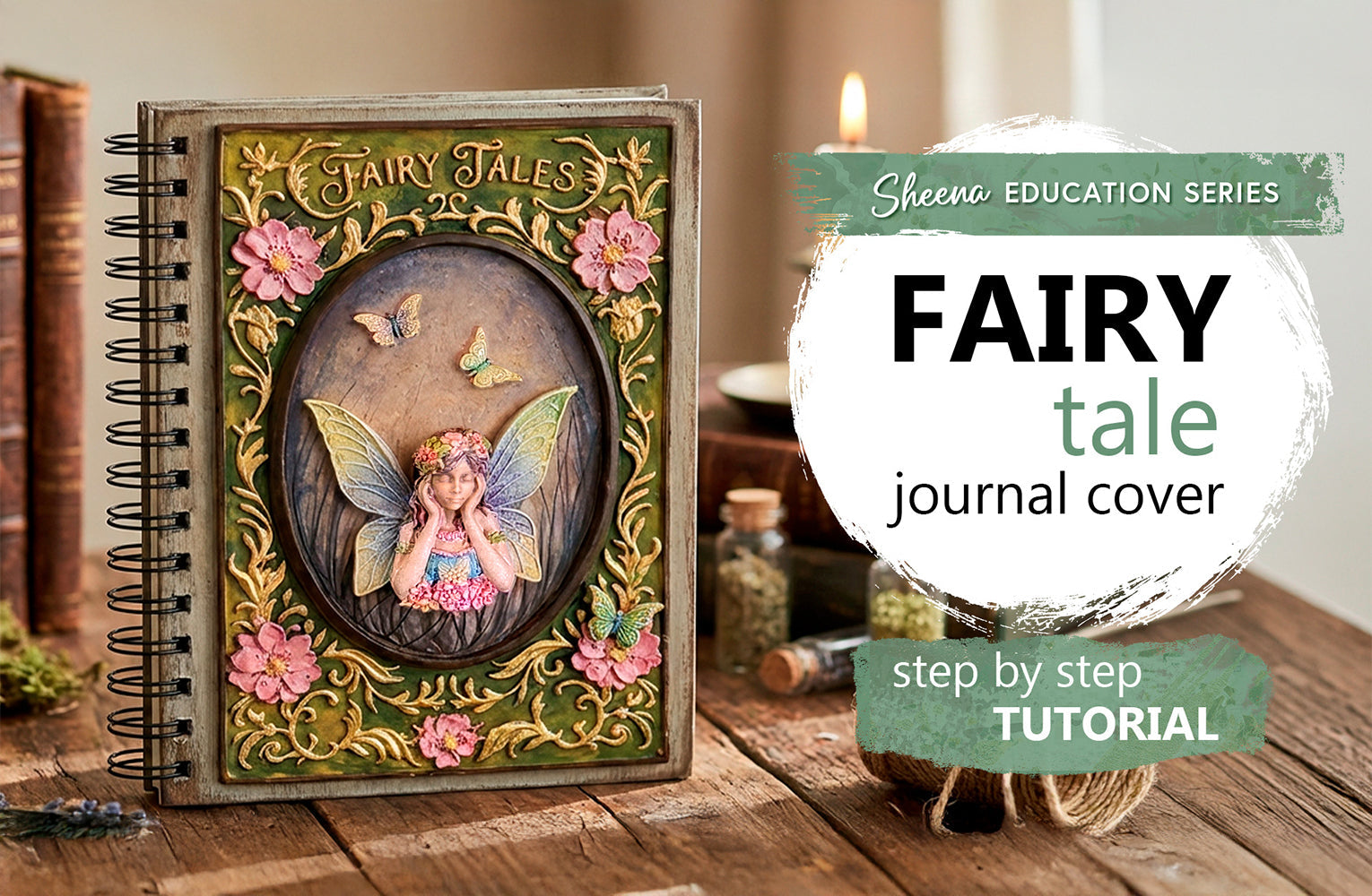 Create a Fairy Tale Journal Cover with Cosmic Shimmer Craft Moulds