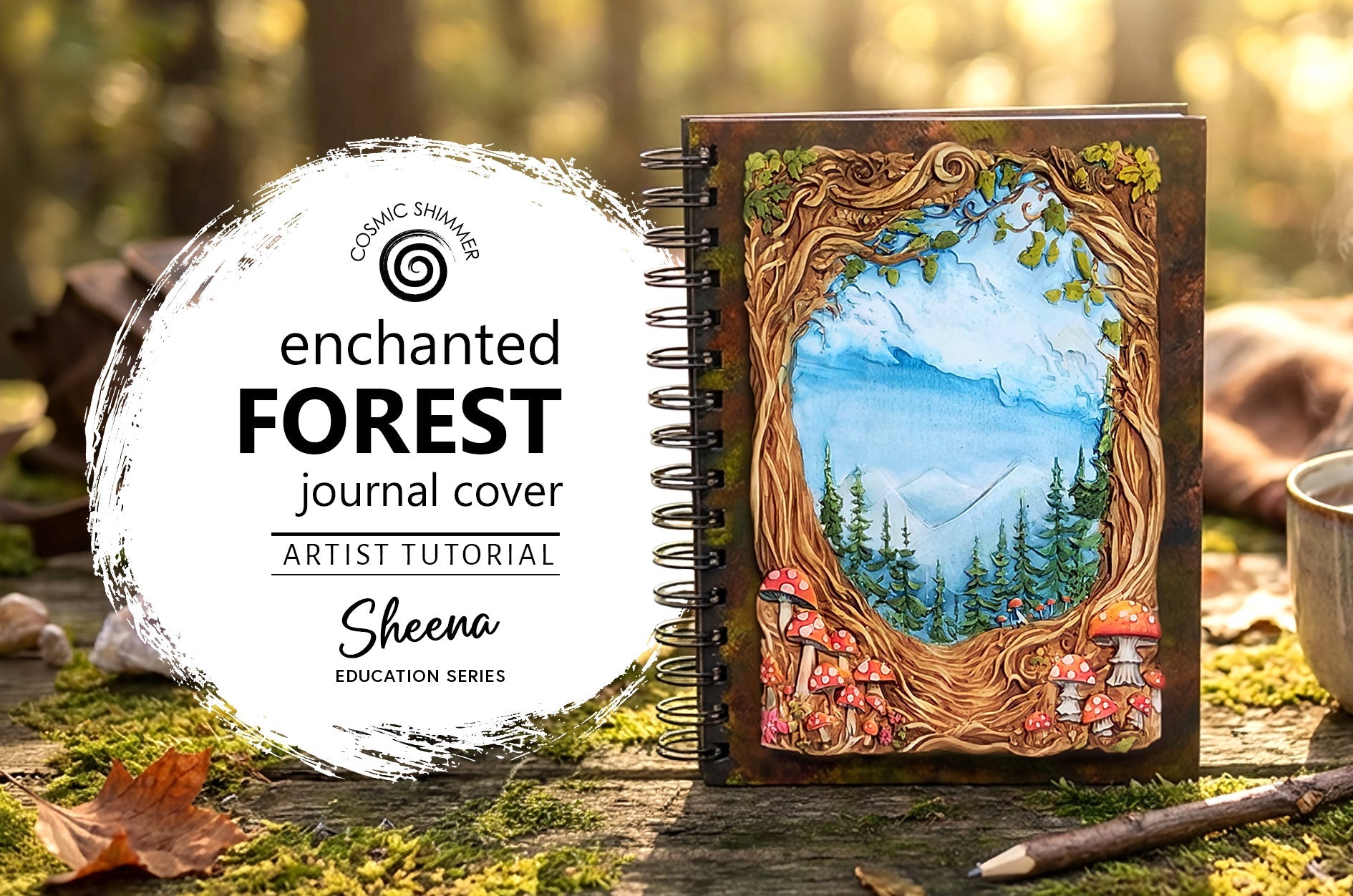 Woodland Scene Journal Cover Tutorial