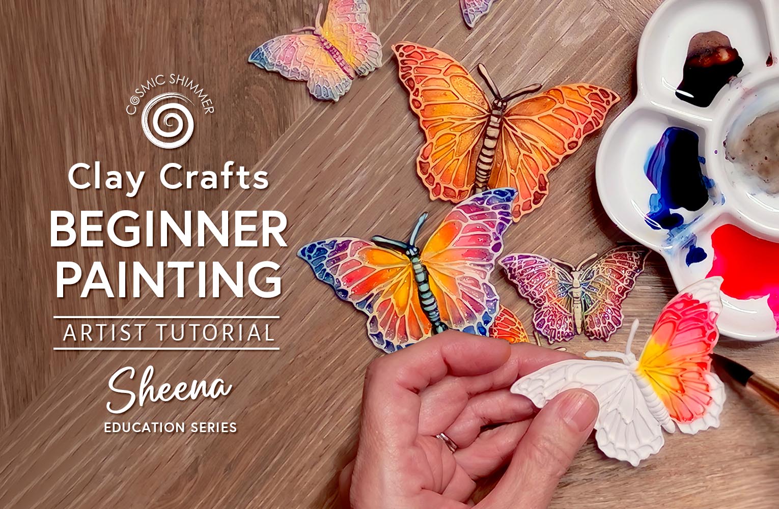 Butterfly Clay Crafts Painting with Sheena