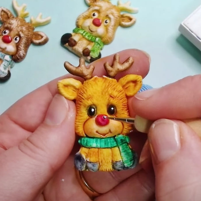 Handmade Cute Christmas Cards with Magical Moulded Figures