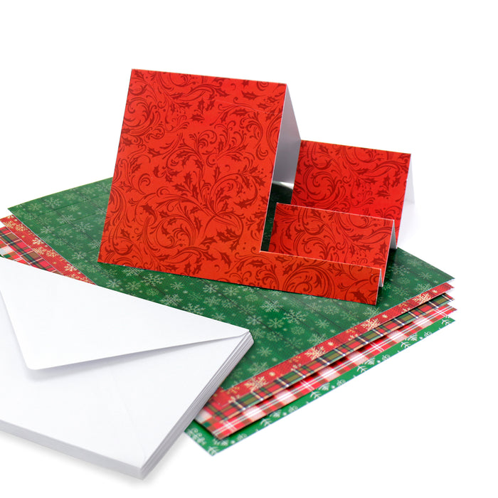 Christmas Stepper Cards & Envelopes - Pack of 12