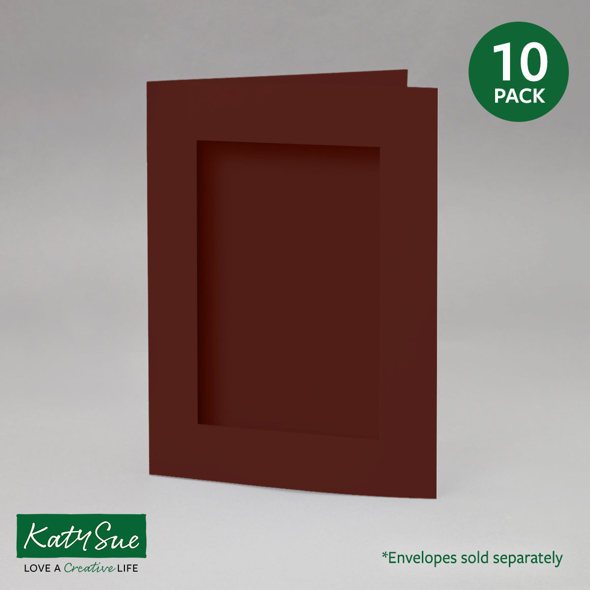 Mellow Malbec Rectangle Aperture Cards 150x203mm (pack of 10)