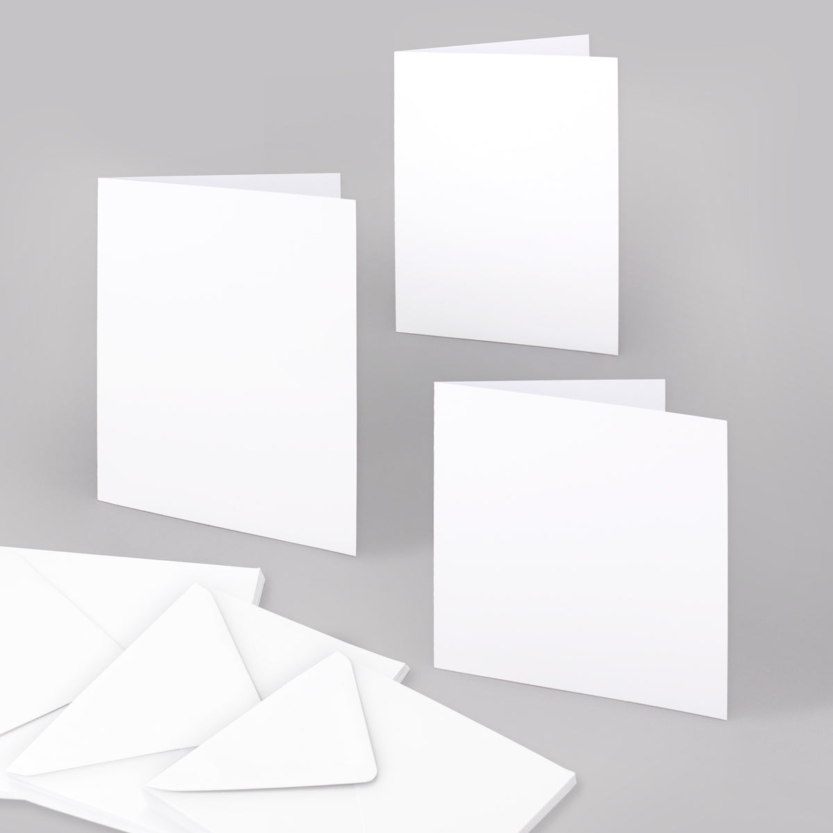 30 White Single Fold Cards & Envelopes in 3 Different Sizes