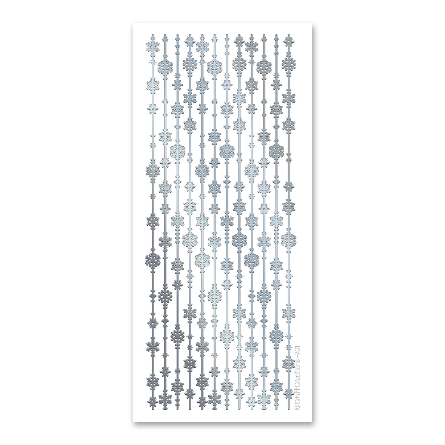 Snowflake Strings Silver Self Adhesive Stickers