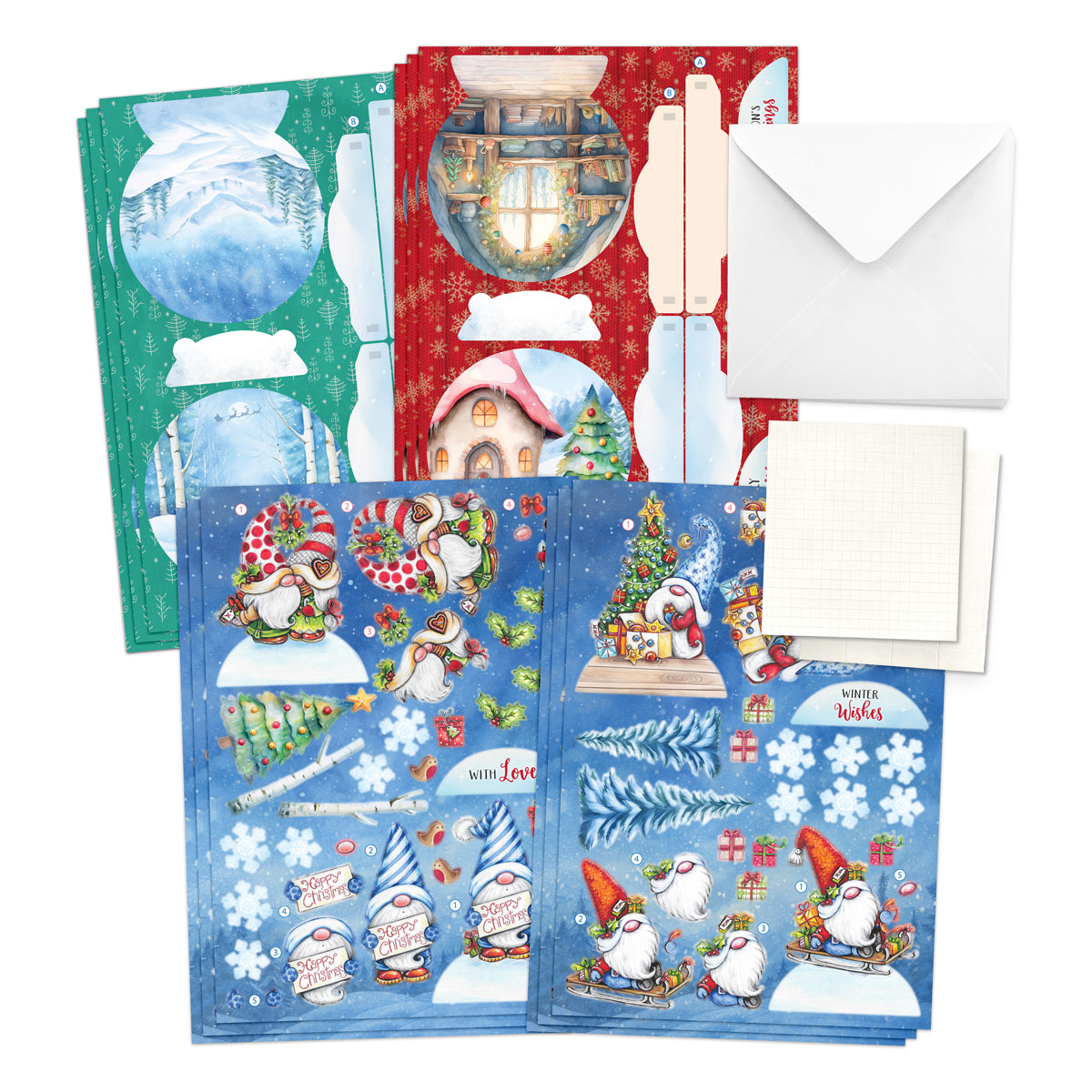Christmas Gnomes Pop Up Card Making Kit