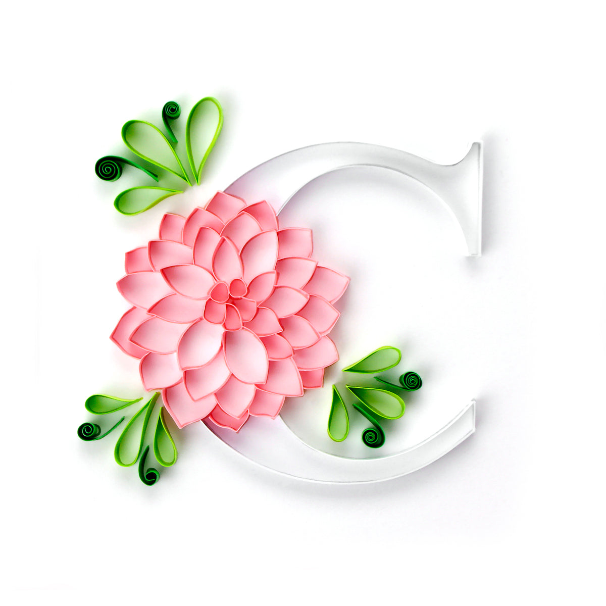 Floral Alphabet Collection Paper Quilling Template Pad