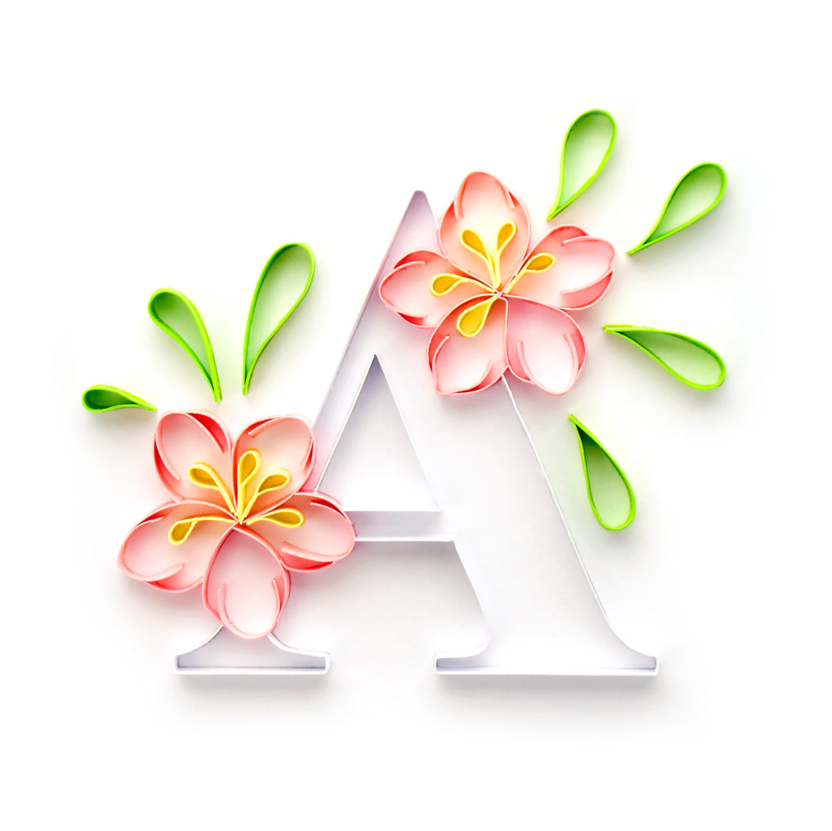 Floral Letter Paper Quilling Card Kit (choose a letter)