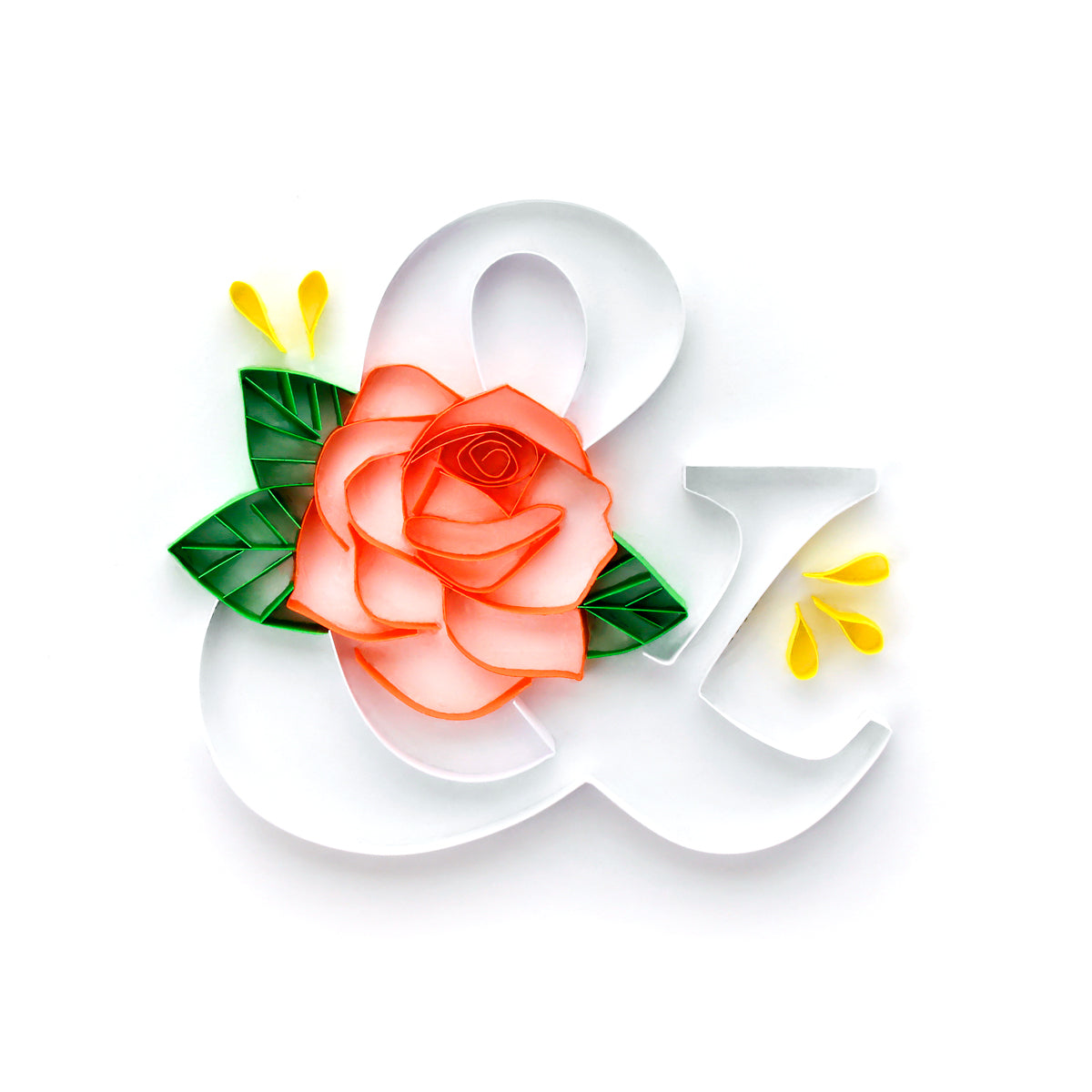 Floral Alphabet Collection Paper Quilling Template Pad