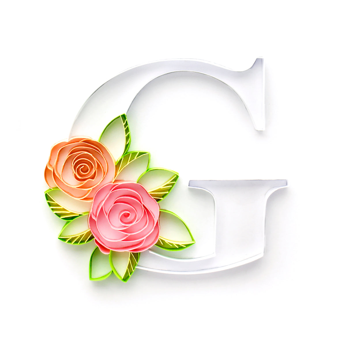 Floral Alphabet Collection Paper Quilling Template Pad
