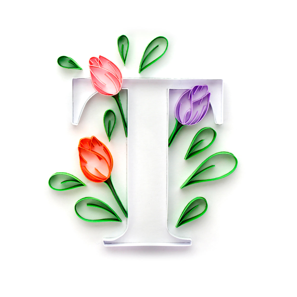 Floral Alphabet Collection Paper Quilling Template Pad