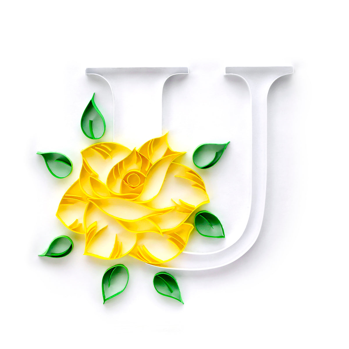 Floral Alphabet Collection Paper Quilling Template Pad