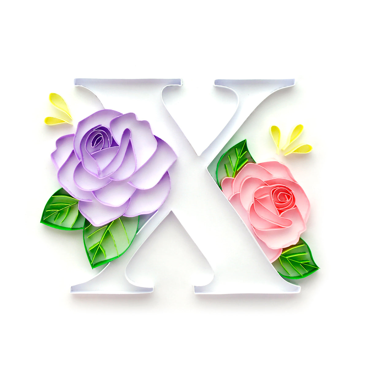 Floral Alphabet Collection Paper Quilling Template Pad