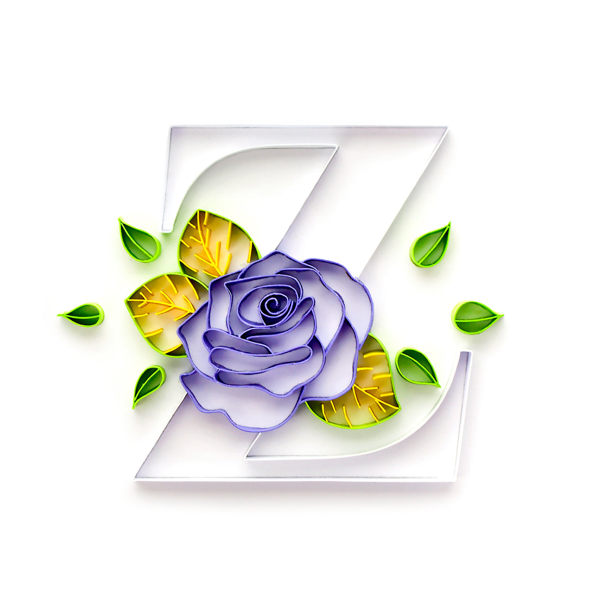 Floral Alphabet Collection Paper Quilling Template Pad