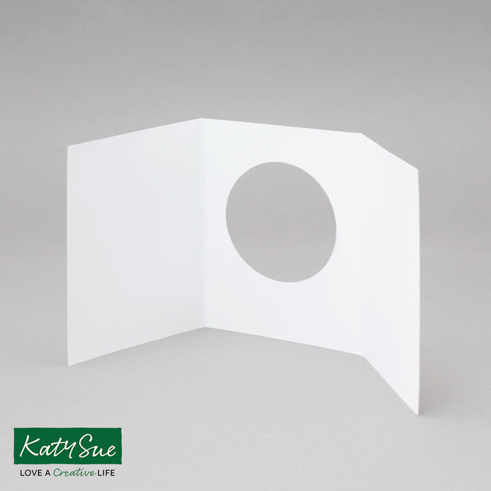 White Circle Aperture Cards 88x114mm (pack of 10)