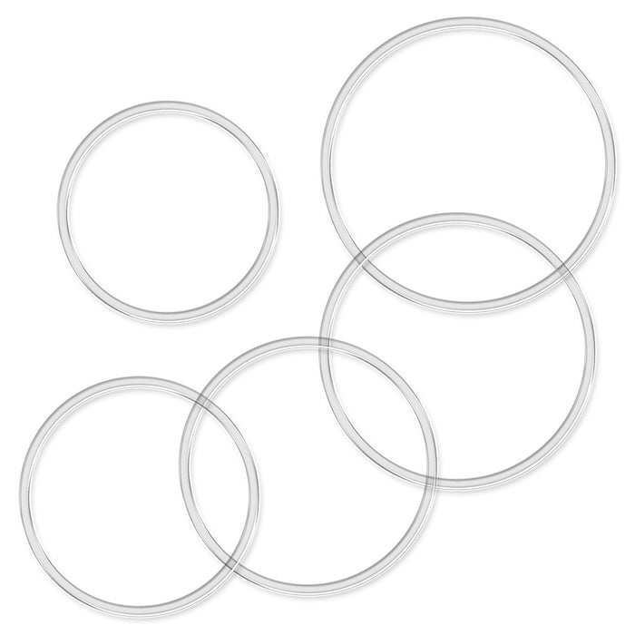 Flower Pro Clear Acrylic Craft Hoops, set of 5