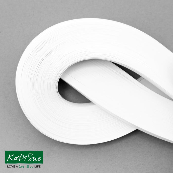 Bright White 10mm Single Colour Quilling Strips (pack of 100)