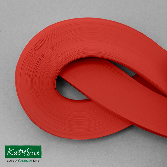 Christmas Red 5mm Single Colour Quilling Strips (pack of 100)