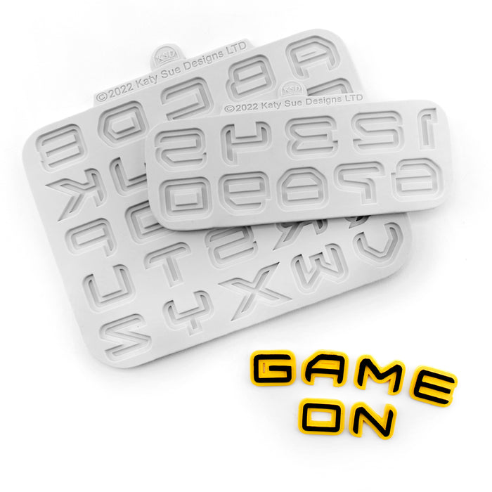 Science Fiction Alphabet and Numbers Silicone Moulds, set of 2