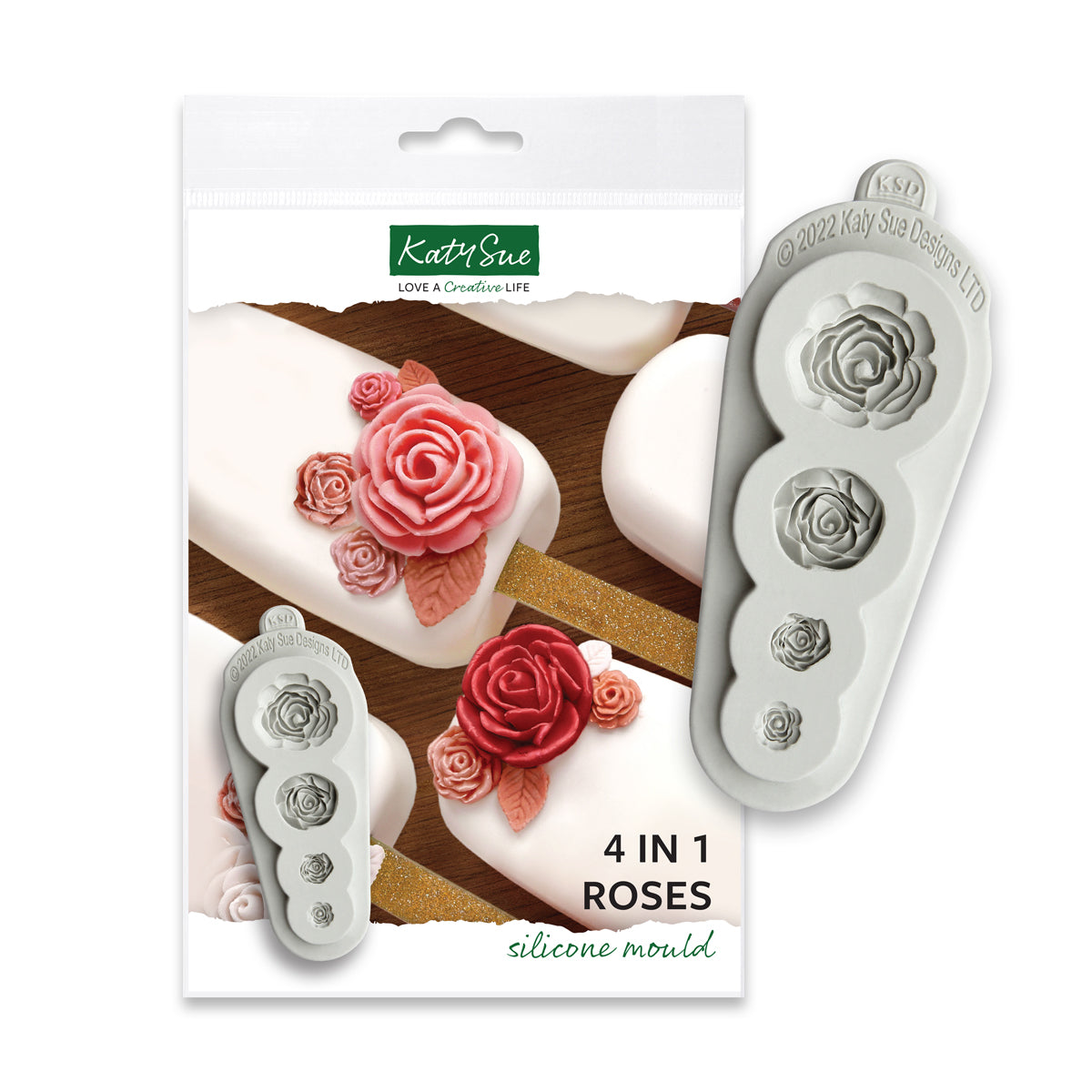 Roses 4 in 1 Silicone Mould