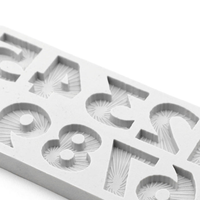 Starburst Font Alphabet and Numbers Silicone Mould Set of 2