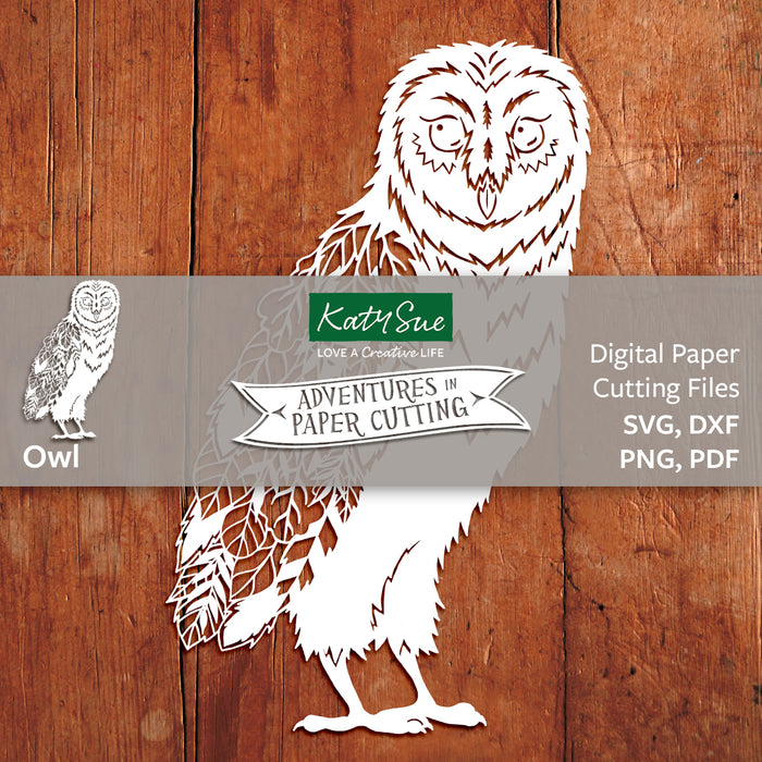 Owl Paper Cutting Digital Template