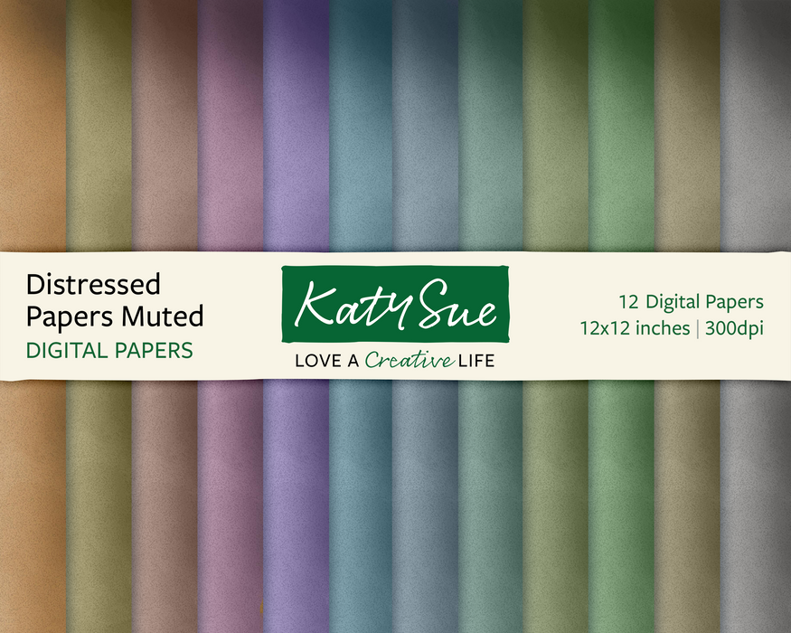 Distressed Papers Muted | 12x12 Digital Papers