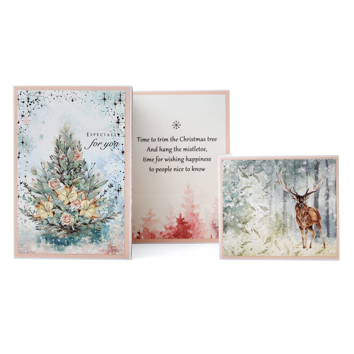 Kanban Crafts Winter Wonderland Foiled Paper Craft Toppers, 6 sheets