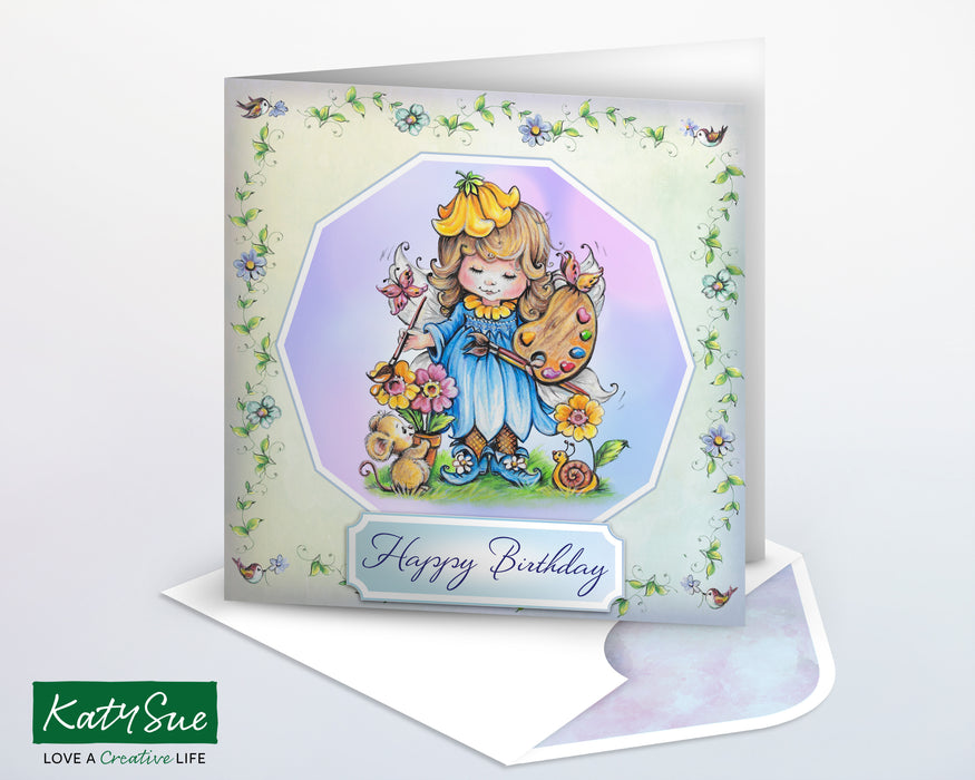 The Fairy Collection Painting Petals | Digital Card Making Kit