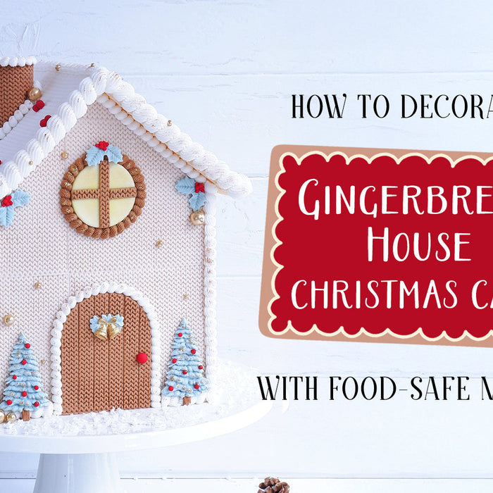 Decorate a Gingerbread House Style Christmas Cake Using Moulds