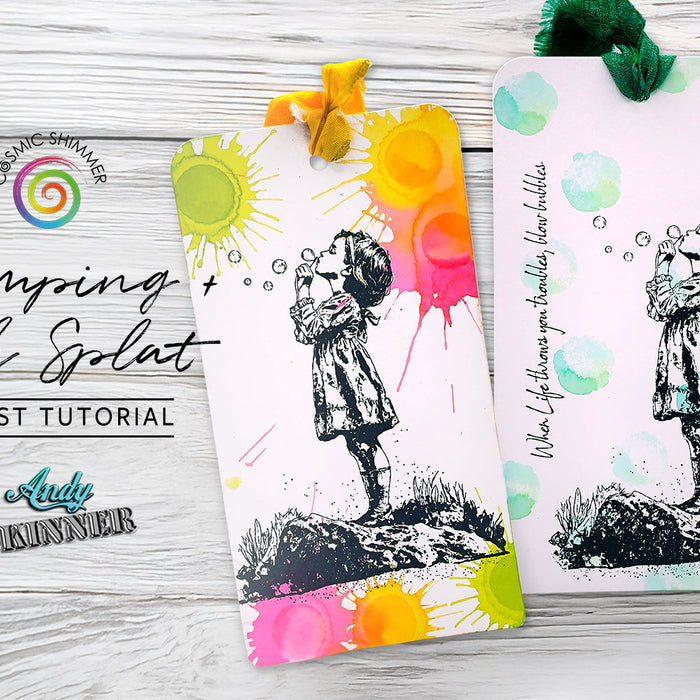 Stamping & Ink Splat Tutorial with Andy Skinner: Blowing Bubbles