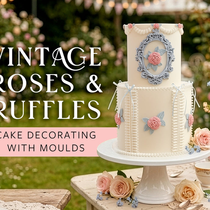 How to Use Moulds to Decorate a Vintage Inspired Cake