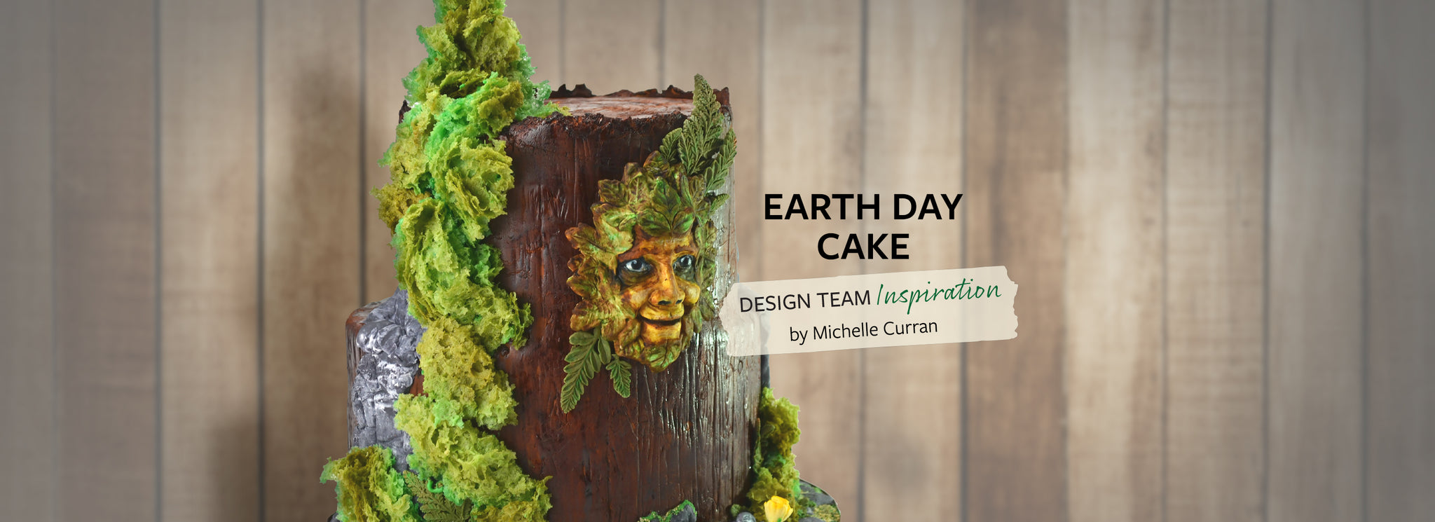 Earth Day Tree Stump Cake