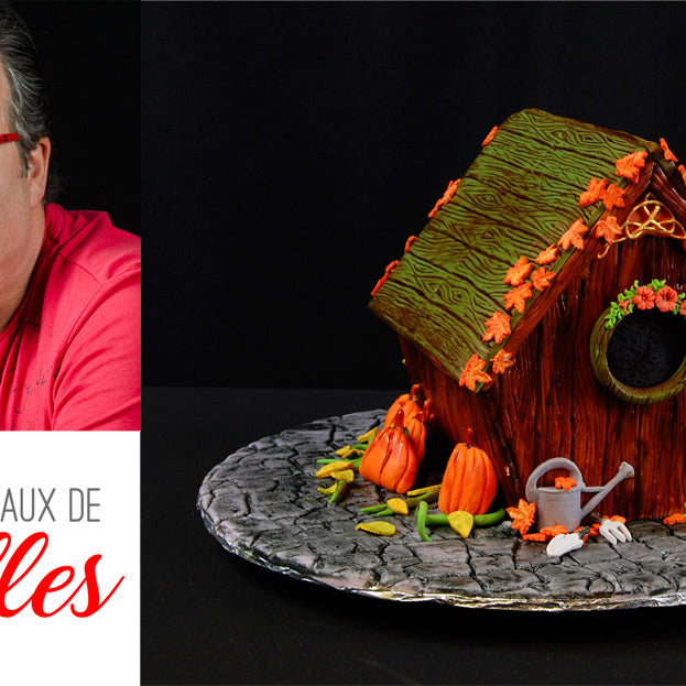 Autumn Birdhouse Cake Tutorial by Gilles Leblanc