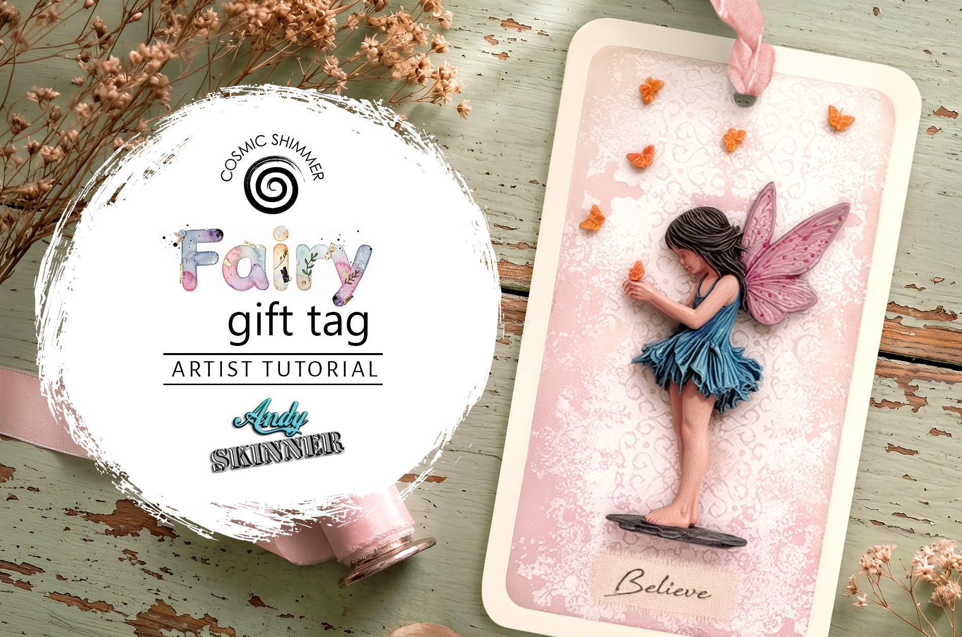 Mixed Media Fairy Gift Tag Project with Andy Skinner