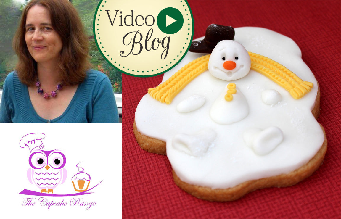 Melting Snowmen Cookies Tutorial Video by Sarah Harris