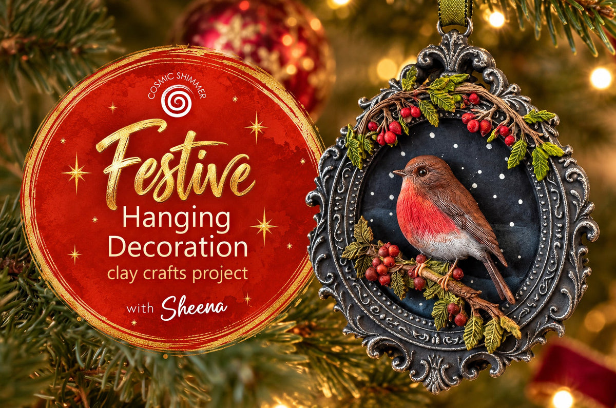 Create a Festive Robin Hanging Decoration with Cosmic Shimmer Moulds