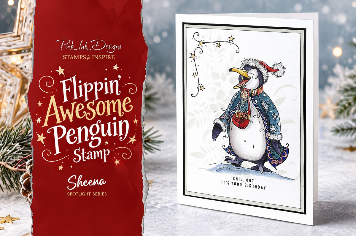 Card Making with the Flippin' Awesome Penguin Stamp | Sheena Spotlight