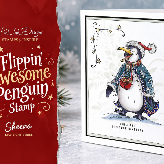 Card Making with the Flippin' Awesome Penguin Stamp | Sheena Spotlight