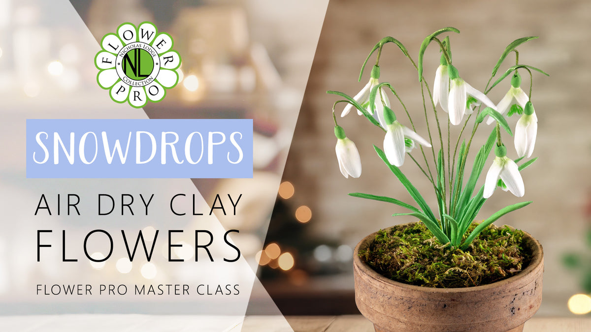 Snowdrops | Air Dry Clay Flowers Master Class — Katy Sue Designs