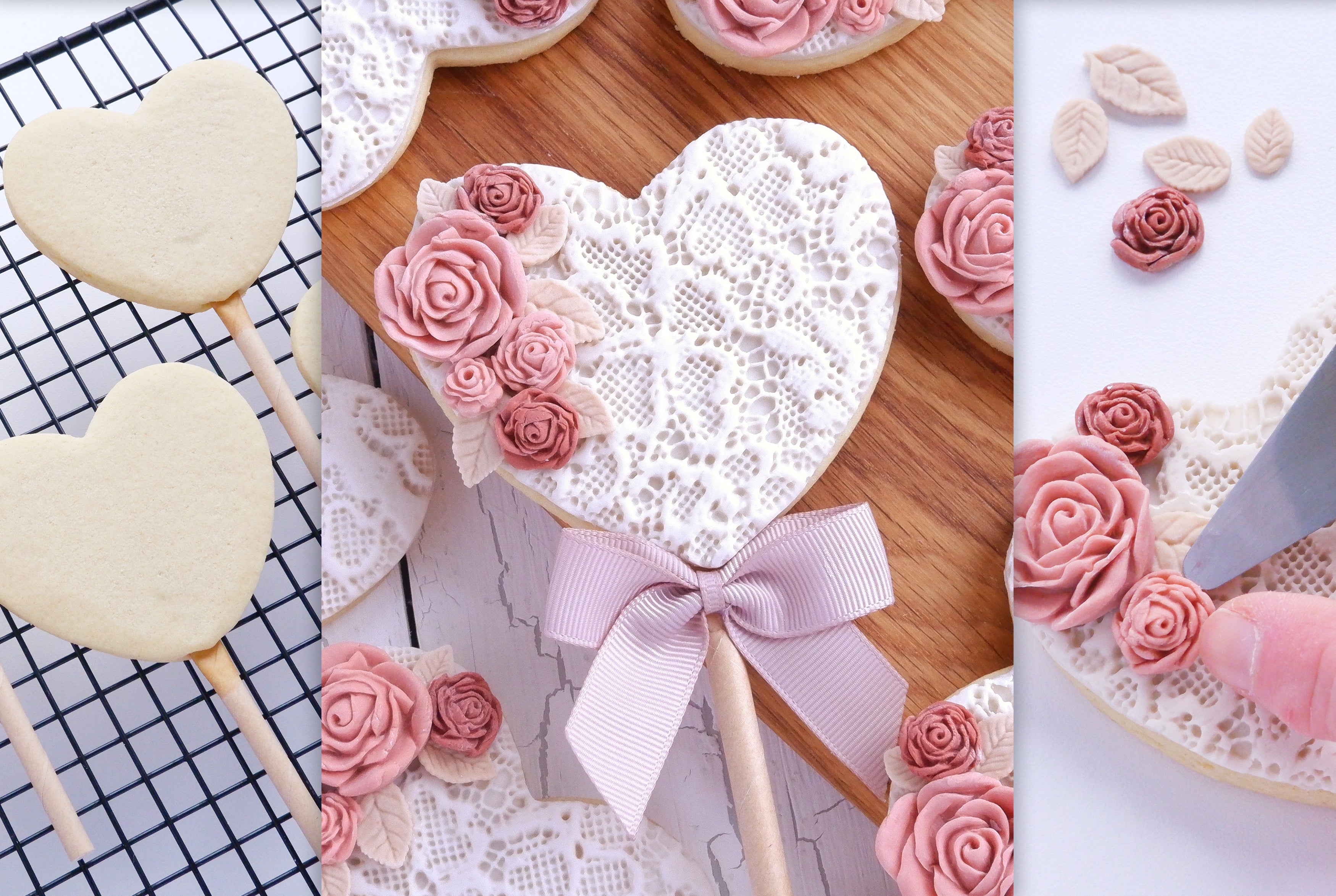 How to make Heart Shaped Cookie Pops