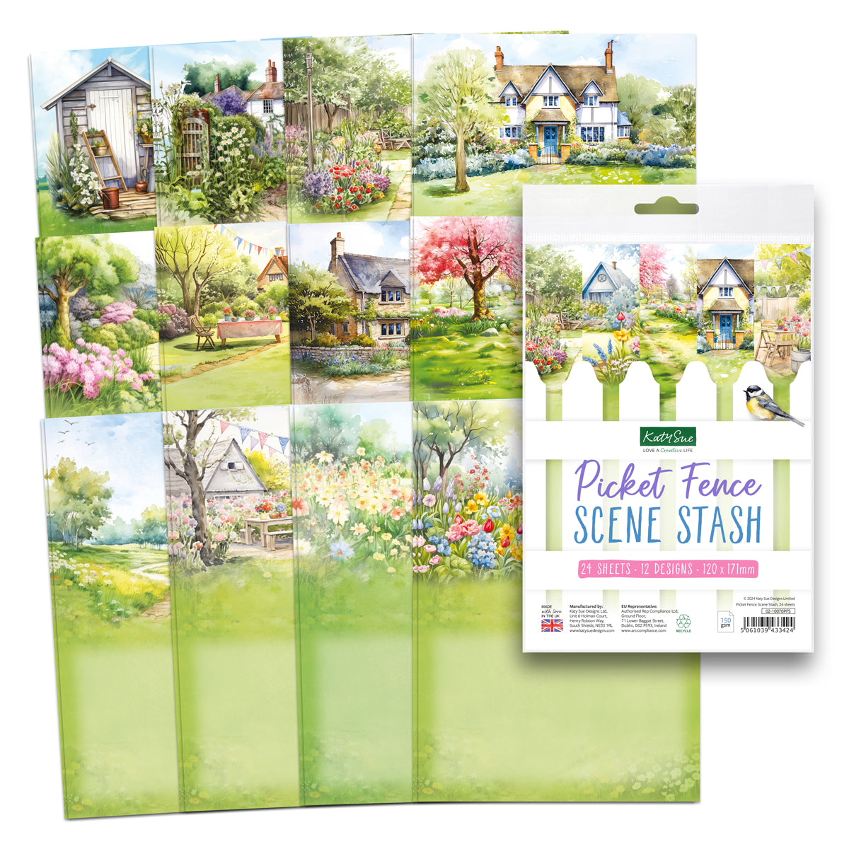 Picket Fence Scene Stash, 24 sheets