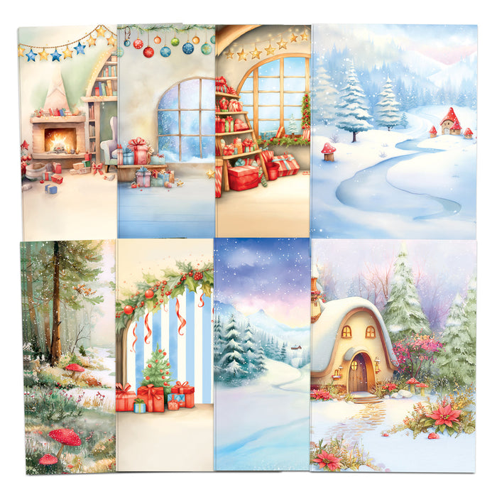Christmas Gnomes Scene Stash, 24 sheets