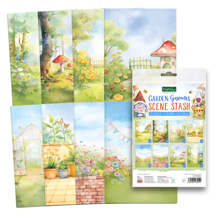 Garden Gnomes Scene Stash, 24 sheets