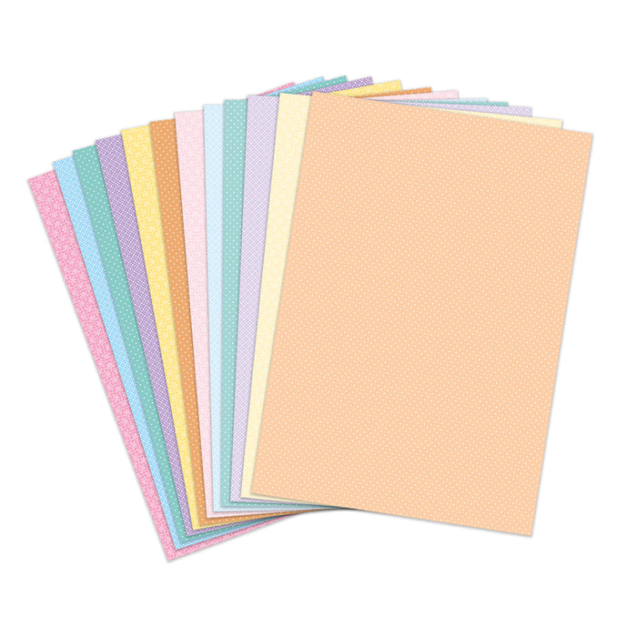 Bedruckter Karton mit hübschen Pastelltönen, 24 Blatt