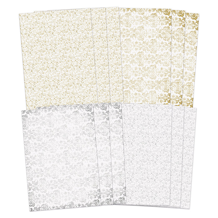 Cosmic Shimmer Gilded to Grunge Damask & Script Cardstock